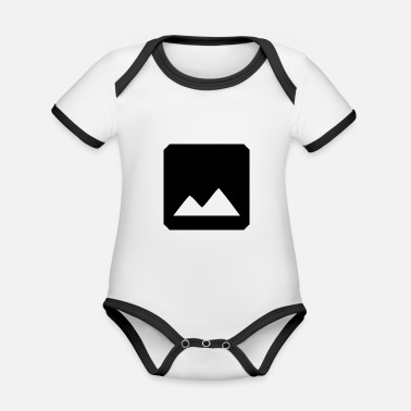 Clipart Mountain clipart - Ekologisk kontrastfärgad babybody