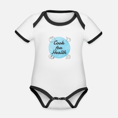 Health Cook for Health - Ekologisk kontrastfärgad babybody