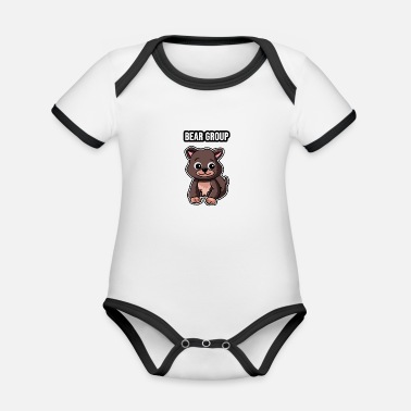 Group Bear Group Bears Group - Organic Contrast Baby Bodysuit
