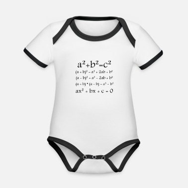 Matematik Matematik / Matematik / Formula - Ekologisk kontrastfärgad babybody