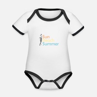 Beachvolleyboll Beachvolleyboll - Ekologisk kontrastfärgad babybody
