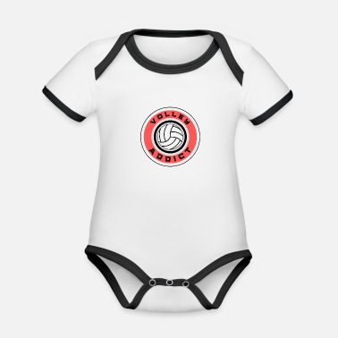 Volley Volley Missbrukare - Ekologisk kontrastfärgad babybody