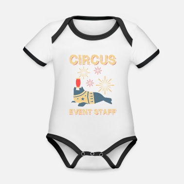 Cirkus Cirkus - Ekologisk kontrastfärgad babybody