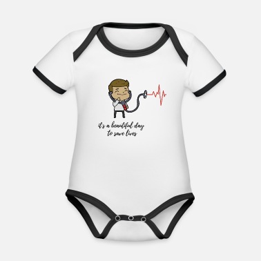 Day Grays Anatomy: Det är en vacker dag att rädda liv - Ekologisk kontrastfärgad babybody