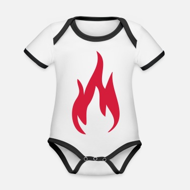 Fira Fire Fire Fire 1c - Ekologisk kontrastfärgad babybody