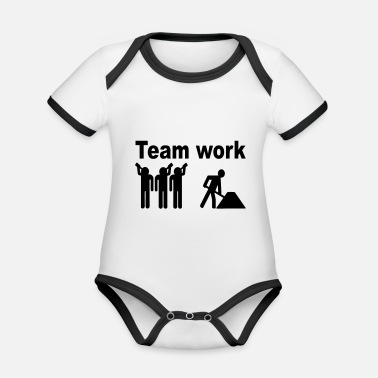 Worker work - Ekologisk kontrastfärgad babybody
