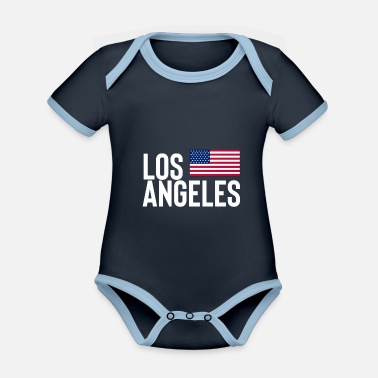 Los Angeles Los Angeles - Ekologisk kontrastfärgad babybody