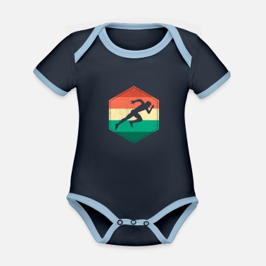 Sprint sprint - Ekologisk kontrastfärgad babybody