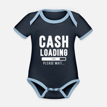 Cash Cash Läser in ... Vänta! | Cash shirt - Ekologisk kontrastfärgad babybody
