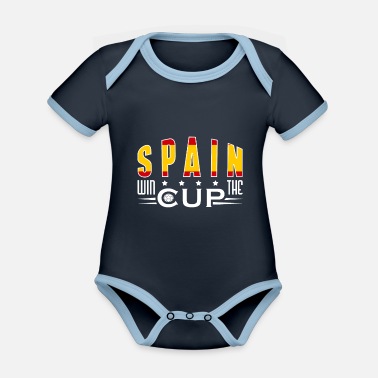 Europamästare Spanien blir världsmästare och europamästare - Ekologisk kontrastfärgad babybody