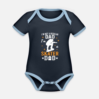 Skate Skridskoåkare pappa - Ekologisk kontrastfärgad babybody