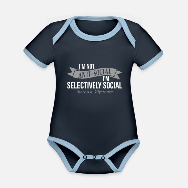 Social Selektiv social - Ekologisk kontrastfärgad babybody
