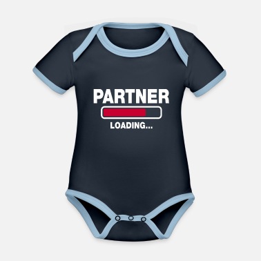 Partner partner - Ekologisk kontrastfärgad babybody