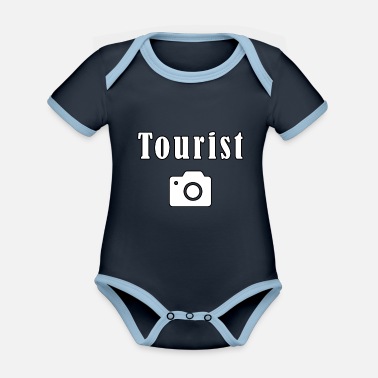 Turist turist - Ekologisk kontrastfärgad babybody