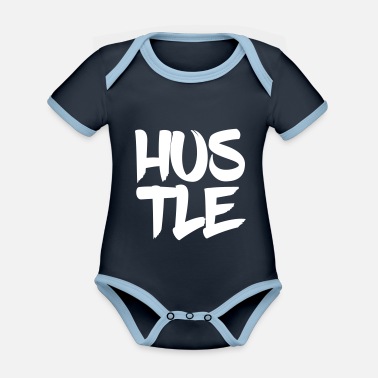 Hustle hustle - Ekologisk kontrastfärgad babybody