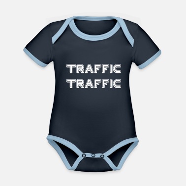 Trafik TRAFIK TRAFIK - Ekologisk kontrastfärgad babybody