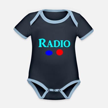 Radio radio - Ekologisk kontrastfärgad babybody