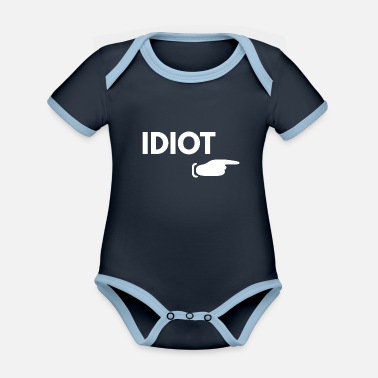 Idiot idiot - Ekologisk kontrastfärgad babybody