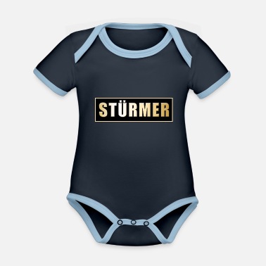 Strike Striker - Ekologisk kontrastfärgad babybody