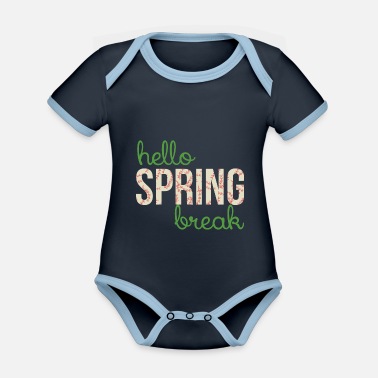 Spring Break Spring Break / Spring Break: Hej Spring Break - Ekologisk kontrastfärgad babybody