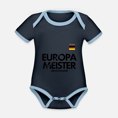 Europamästare Tyskland Europamästare - Ekologisk kontrastfärgad babybody