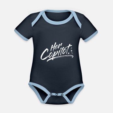 Partner Her Copilot - Ekologisk kontrastfärgad babybody