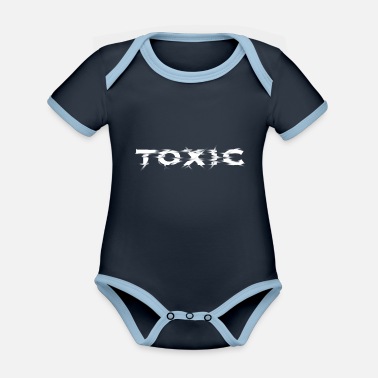 Gift giftigt giftigt - Ekologisk kontrastfärgad babybody