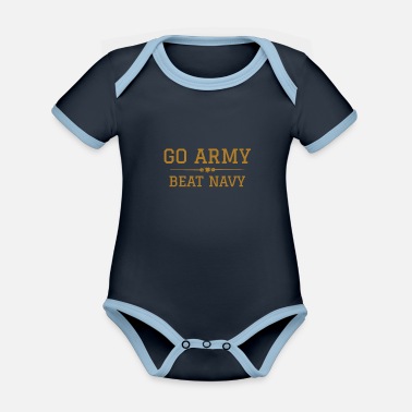 Navy Armén besegrar Navy, Navy - Ekologisk kontrastfärgad babybody