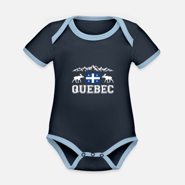 Hockey Quebec - Ekologisk kontrastfärgad babybody