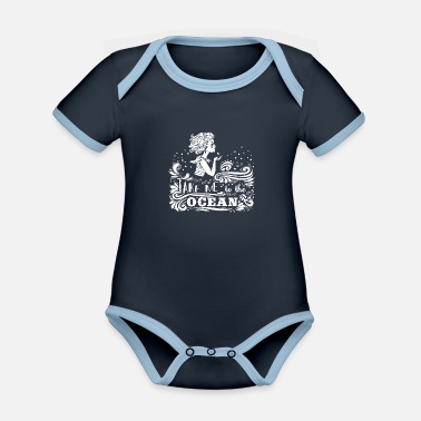 Ocean ocean - Organic Contrast Baby Bodysuit