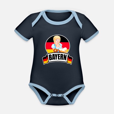 Bayern Bayern Oktoberfest Bayern - Ekologisk kontrastfärgad babybody