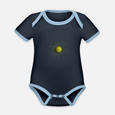 Boll tennisboll - Ekologisk kontrastfärgad babybody