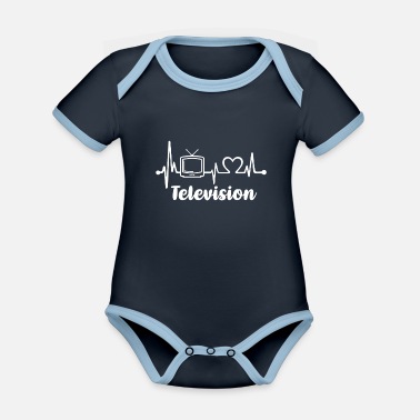Television Hjärtslag TELEVISION - Ekologisk kontrastfärgad babybody