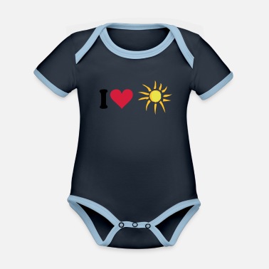 Sol solen - sol - Ekologisk kontrastfärgad babybody