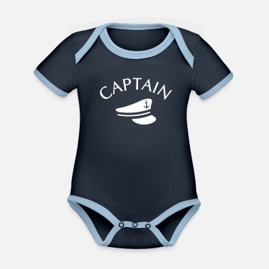 Kapten KAPTEN CAPTAIN HAT - Ekologisk kontrastfärgad babybody