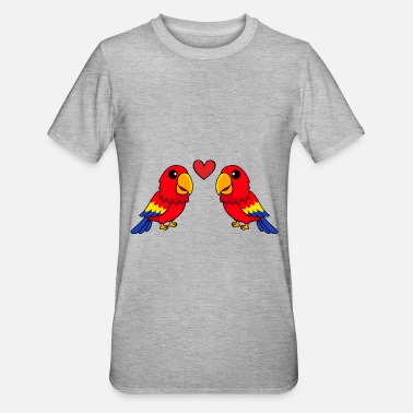 Ara papegøye tegneserie par kjærlighet - Unisex Polycotton T-skjorte