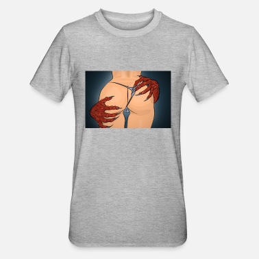 Diabeł Devils Hands naga dziewczyna rock n roll seksowny komiks - Koszulka unisex z polibawełny