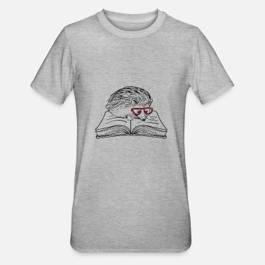 Coffee Hedgehogs and Books Literature Forest Animal - Unisex Polycotton T-Shirt