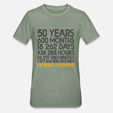 Speedometre 50-year anniversary counter birthday 50 years - Unisex Polycotton T-Shirt