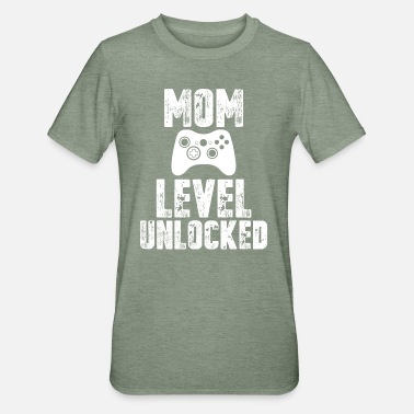 Unlocked Gaming Quote Mom Level Unlocked - Unisex Polycotton T-Shirt