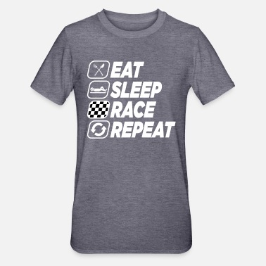 Outlaw EAT SLEEP RACE REPEAT - Unisex Polycotton T-Shirt