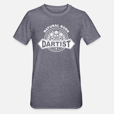 Gestalten Natural Born Dartist mit Dartpfeile &amp; Dartscheibe - Unisex Polycotton T-Shirt
