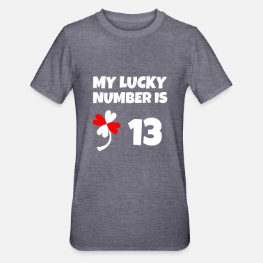 Onnennumero Onnennumero 13: Onnennumeroni on13 - Unisex polypuuvilla-t-paita