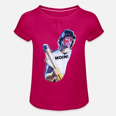 ZoffArt MOIN! - Mädchen T-Shirt mit Raffung