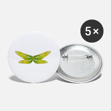 Zartes Wesen zarte irisierende Smaragdgrüne Libellen Flügel - Buttons klein