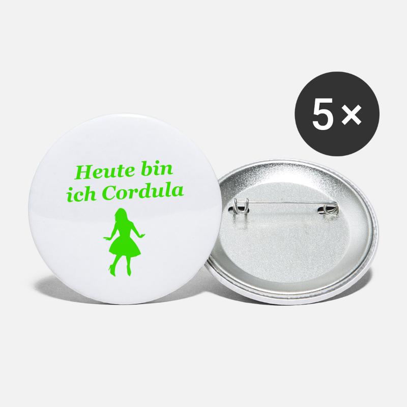 Spruch Button Fasnacht "Cordula Grün" 59mm 