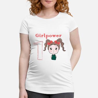 1 Geburtstag Mädchen Girlpower - 1. Geburtstag - Schwangerschafts-T-Shirt