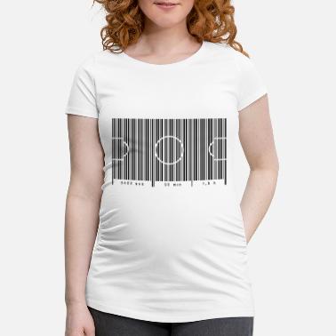 90 Min Fußballfeld als Strichcode 90 min - Schwangerschafts-T-Shirt