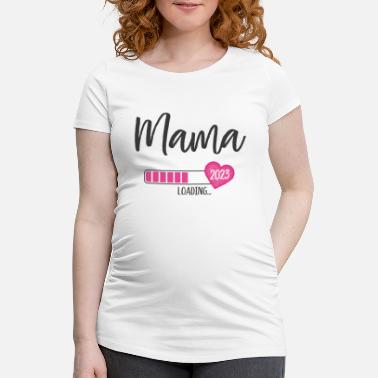 Nyfødte Mom Loading 2023 Heart Girl Rosa kommende mor - Gravid T-skjorte