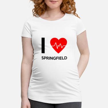 Springfield I Love Springfield - Ich liebe Springfield - Schwangerschafts-T-Shirt